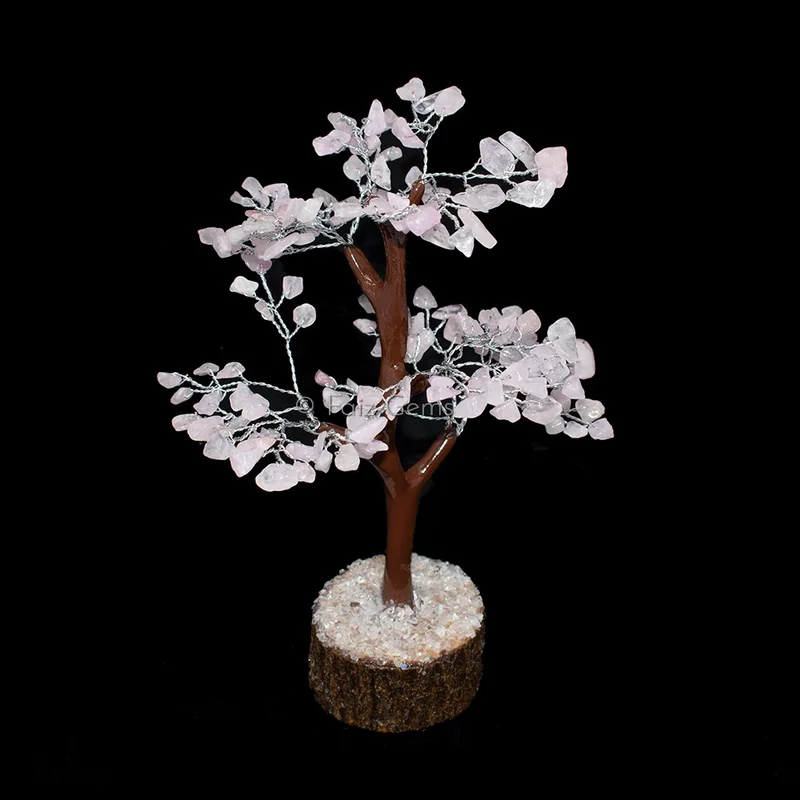 Rose Quartz Mseal Wire Tree(150 Chips)