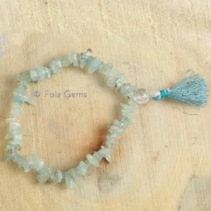 Green Flourite Gemstone Power Chips Bracelets