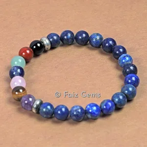 Pulseras de chakras con lapislázuli