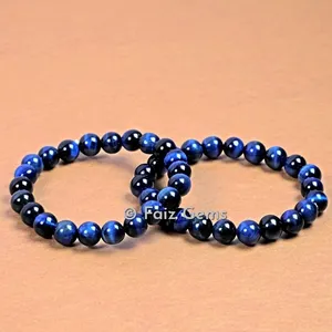 Pulseras curativas de tigre azul