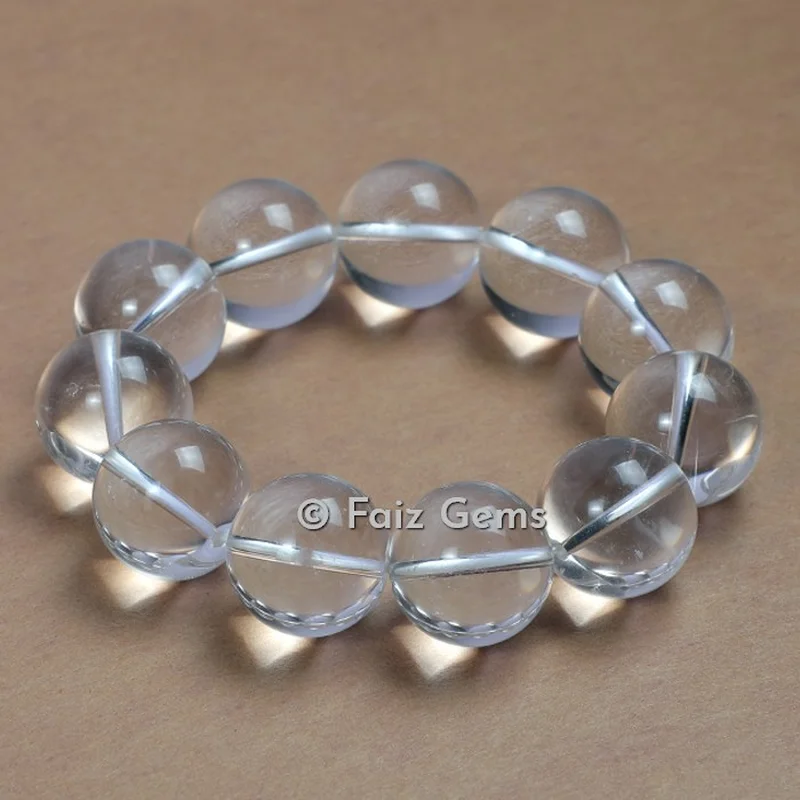 Clear Quartz Big Beads Bracelets