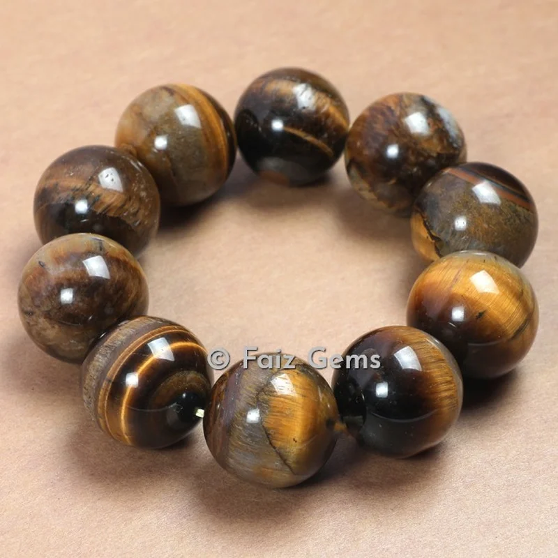 Tiger Eye Big Beads Bracelets