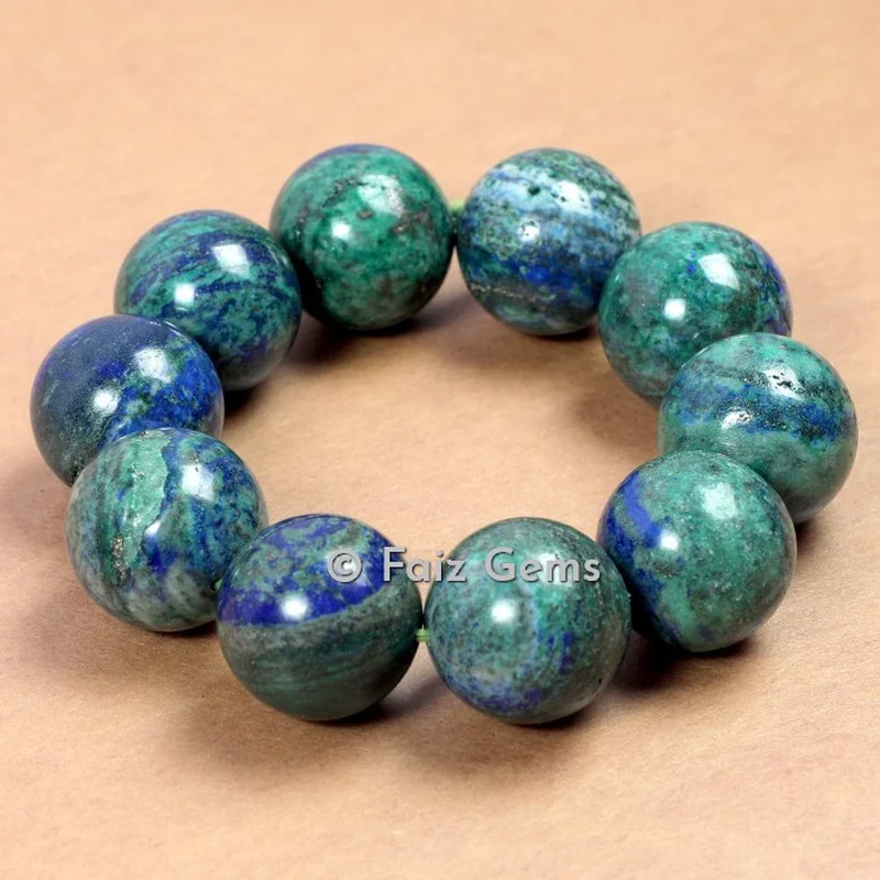 Azurite Big Beads Bracelets