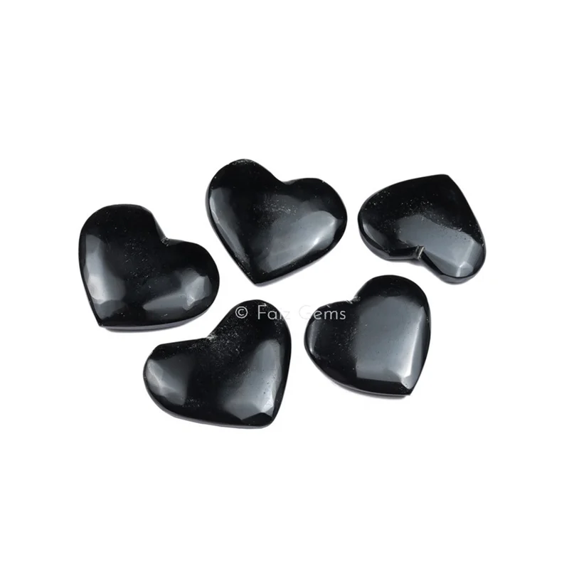 Black Obsidian Gemstone Heart