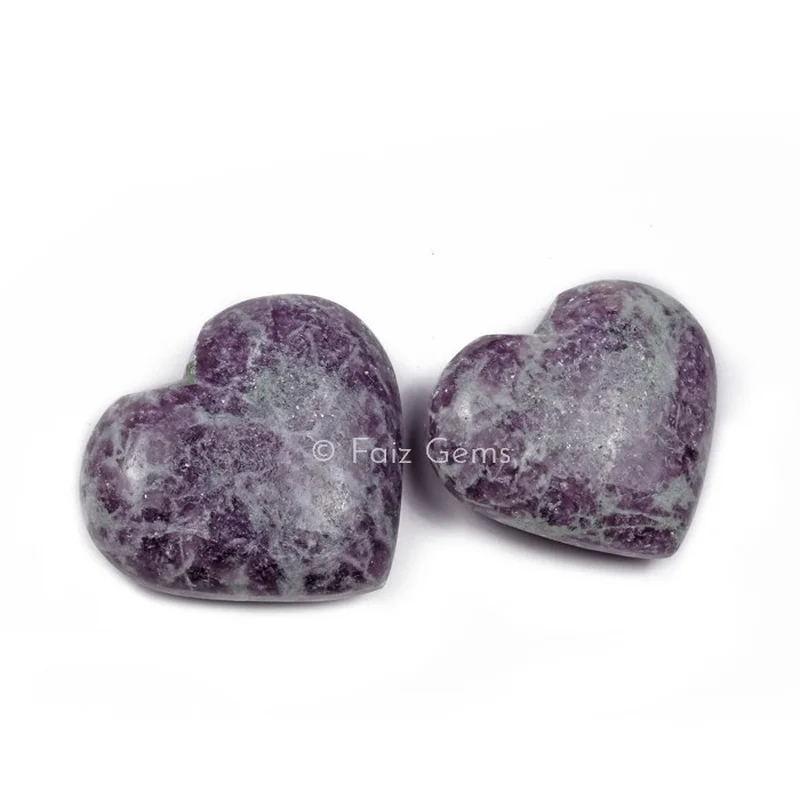 Lepidolite Gemstone Hearts