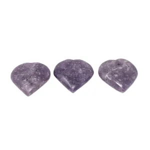 Lepidolite Gemstone Hearts