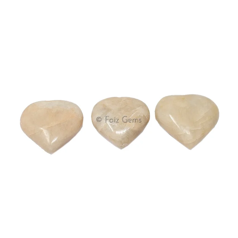 Cream Moonstone Hearts