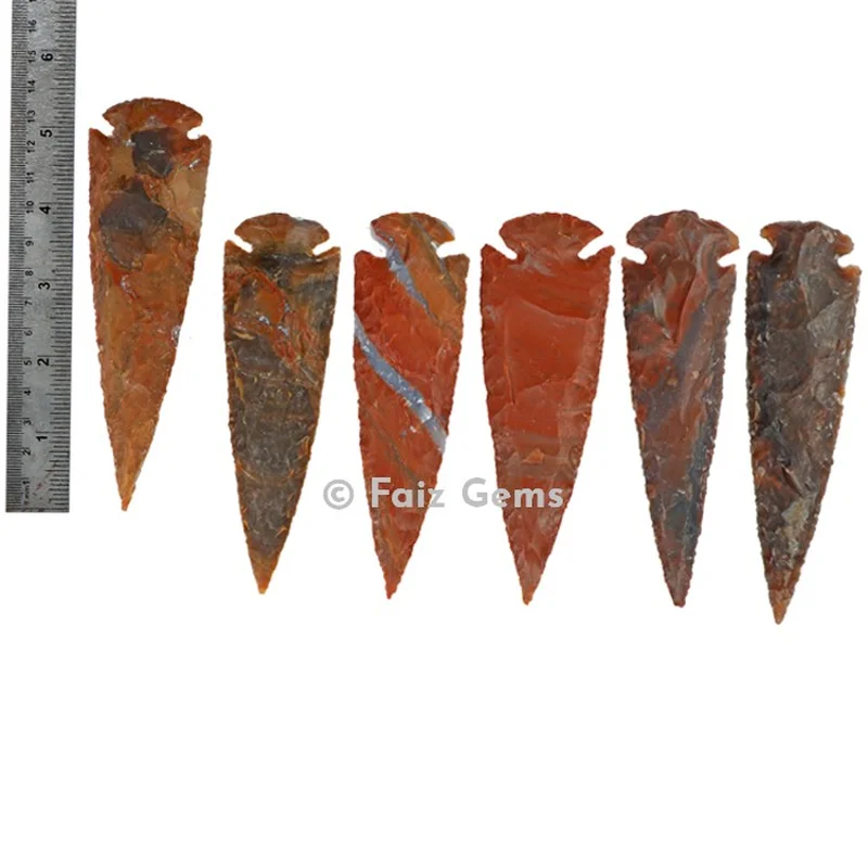 Indian Agate Arrowheads 5 Inches