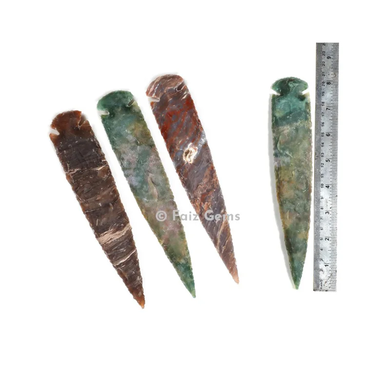 Indian Agate Arrowheads 8 Inches
