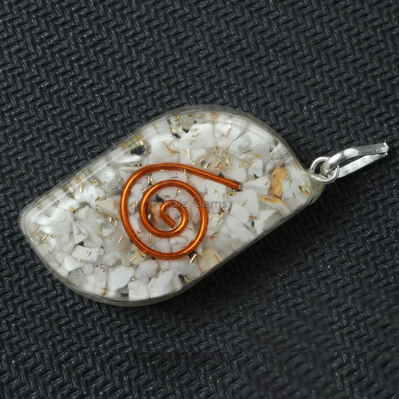 Rainbow Moon Stone Orgone Eye  Pendant