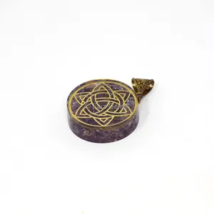 Amethsyt with Celtic Knot Orgone Pendant