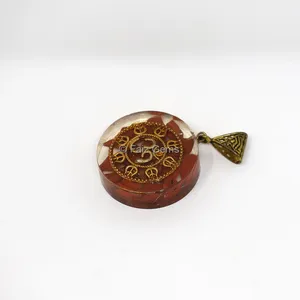 Red Jasper with Om Orgone Pendant