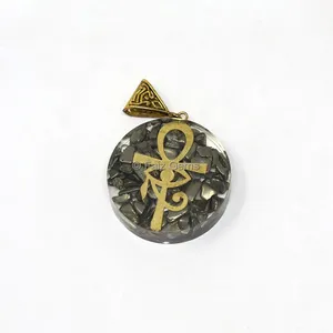 Pyrite with Ankh Orgone Pendant