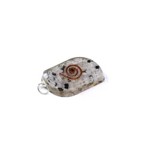 Crystal Quartz with Black Touramline and Copper Coil Orgone Pendant