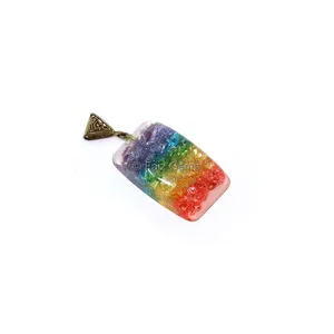 Seven Chakra Orgone Pendant