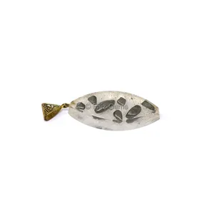 Crystal Quartz with Pyrite Marquise Shaped Orgone Pendant