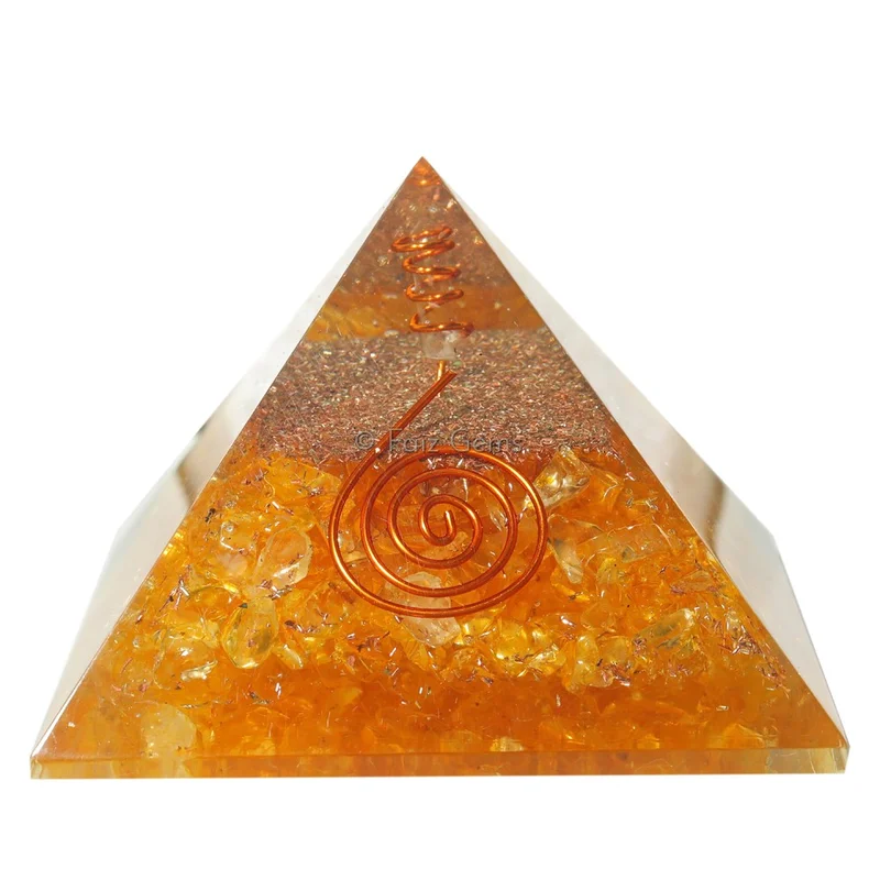 Citrine Orgonite Pyramids