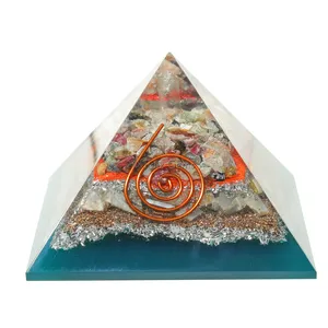 Multi Tourmaline With Howlite Orgonite Pyramids