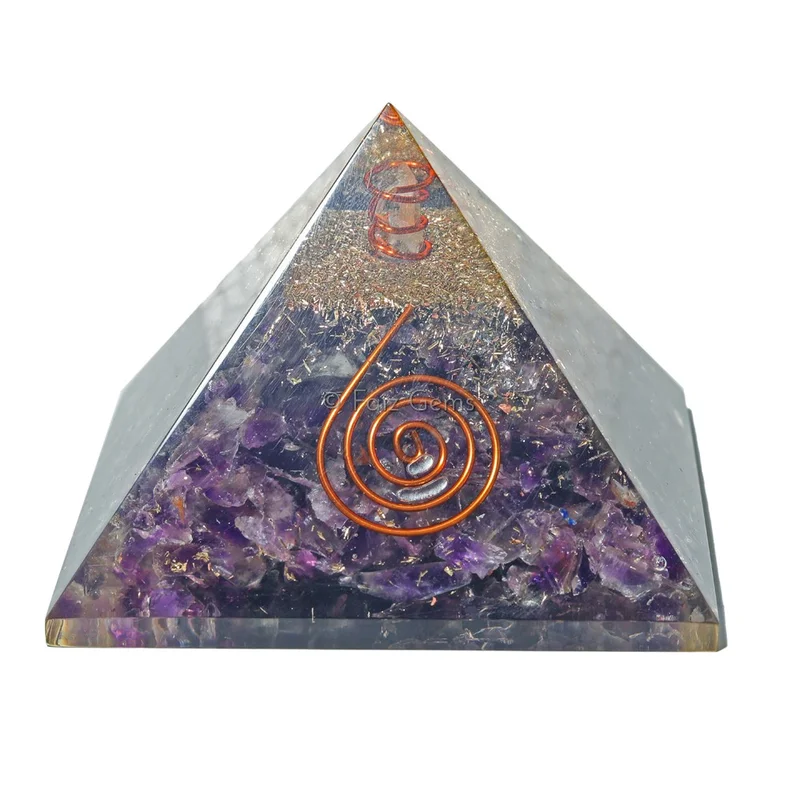 Amethyst  Orgonite Pyramind