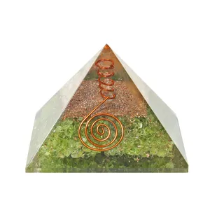 Peridot Orgonite Pyramids