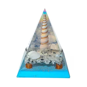 White Rainbow Orgonite Pyramids