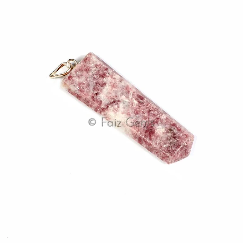 Lepidolite Flat Pencil Pendants