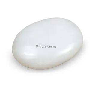 White Agate Palm Stones