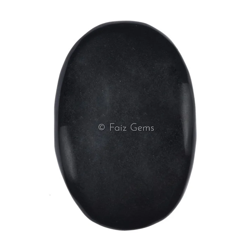 Black Agate Palm Stones