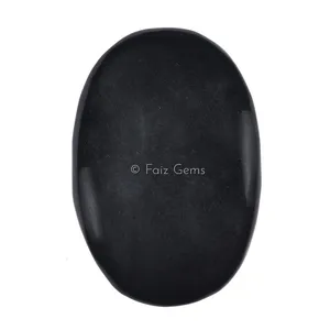 Black Agate Palm Stones