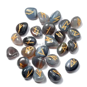 Grey Agate Rune Set