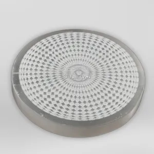 Engraved Calctic 3D Selenite Charging Circle