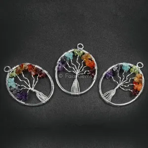 Oval Shape Tree of Life Pendants