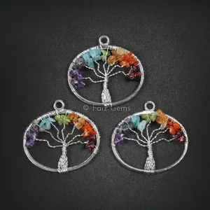 Round Shape Tree of Life Pendants