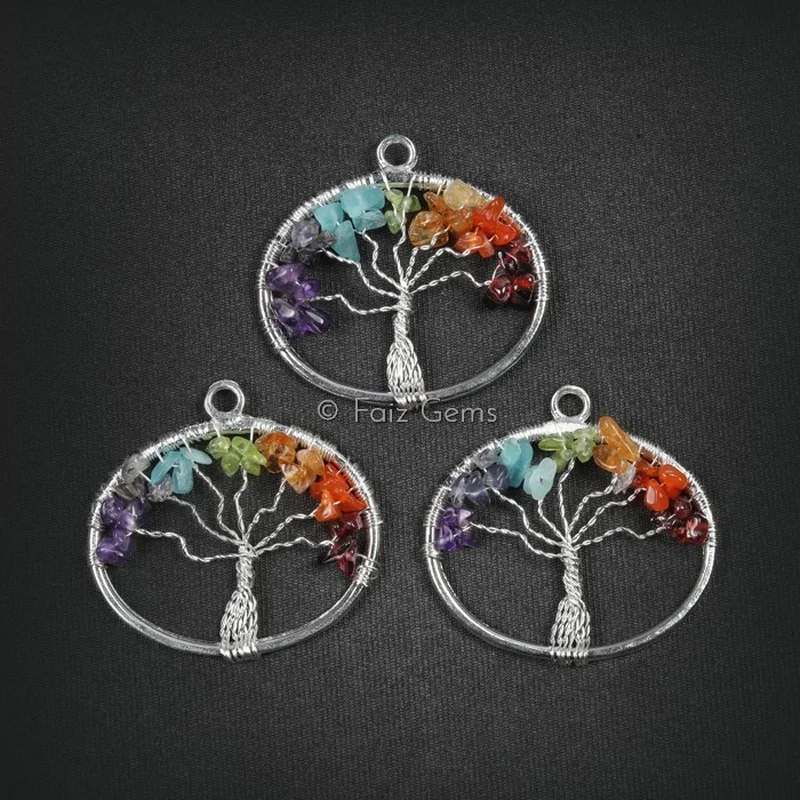 Round Shape Tree of Life Pendants