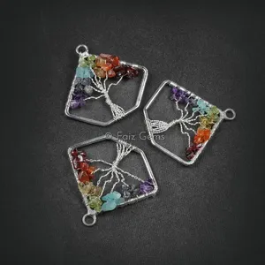 Geometry Shape Tree of Life Pendants