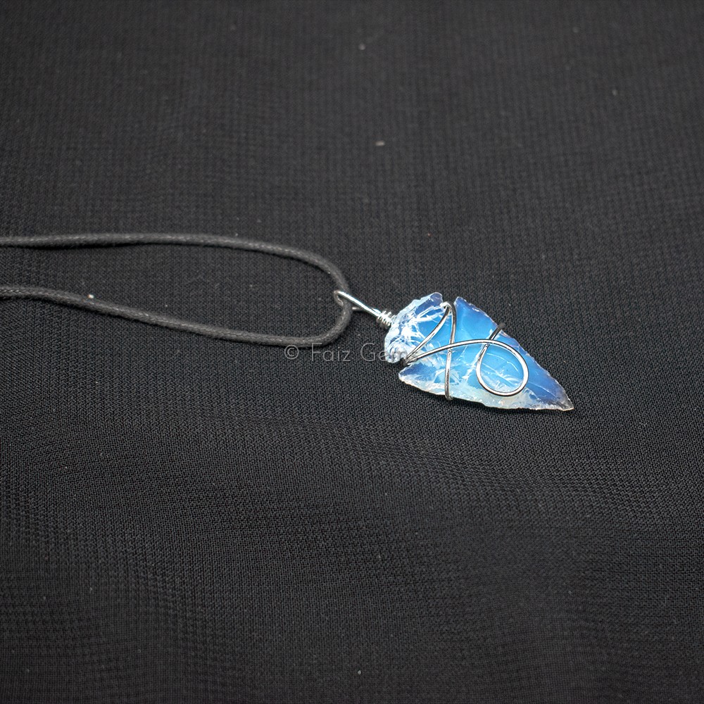Opalite Arrowheads Wire Wraped Pendants