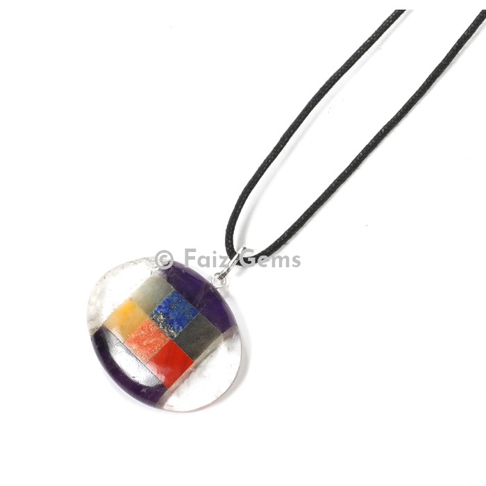 Chakra Energy Oval Pendant