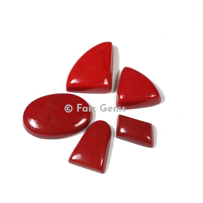 Coral Synthetic Cabochons