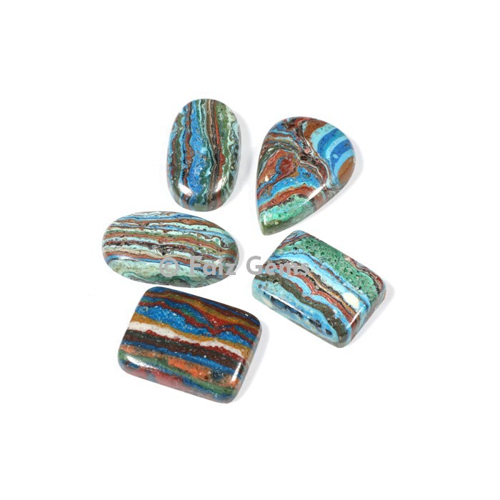 Rainbow Calsilica Cabochons