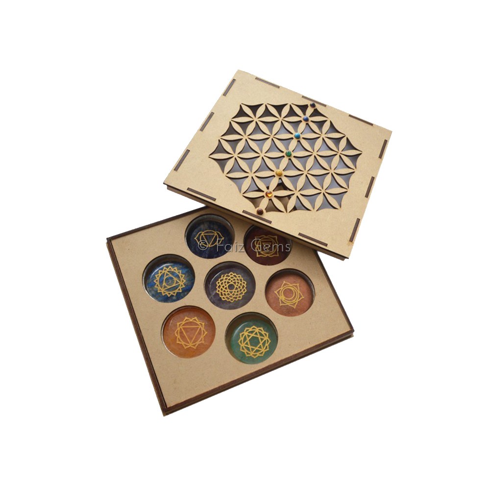 Seven Chakra Gift Box With Flower Of Life