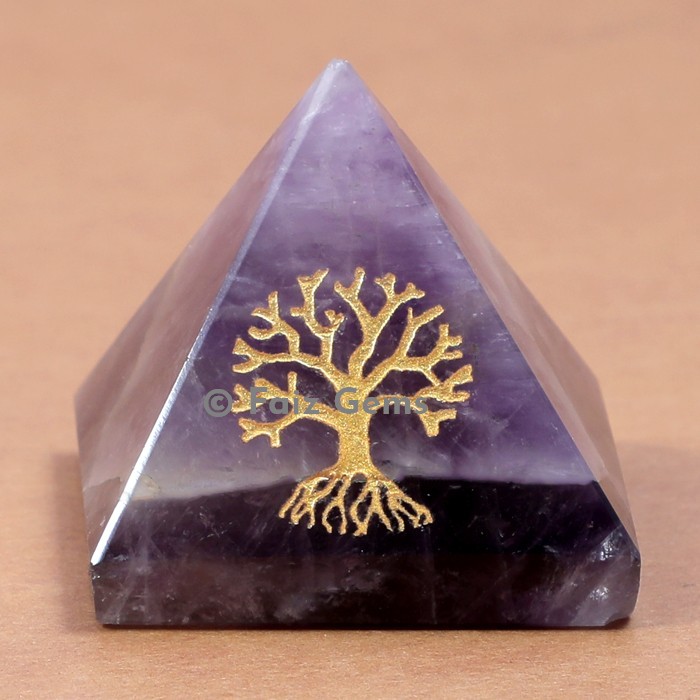 Amethyst Tree of Life Pyramids