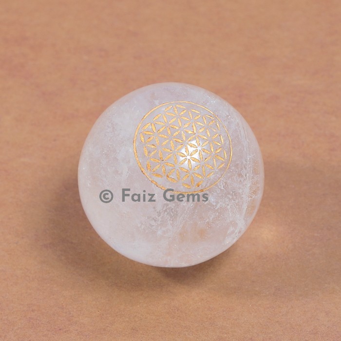 Crystal Quartz Flower of Life Spheres