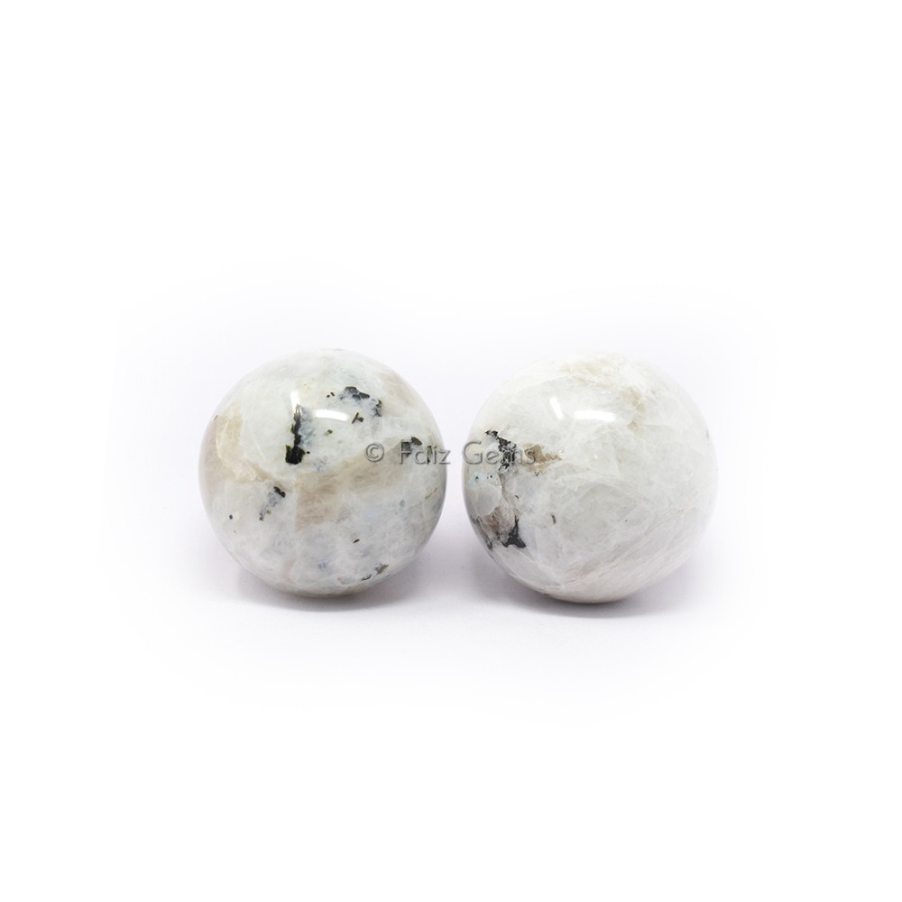 Rainbow Moonstone Spheres