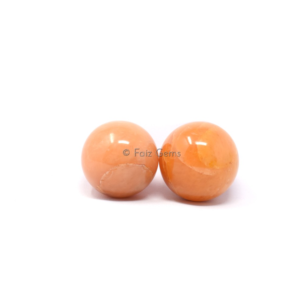 Orange Calcite Spheres