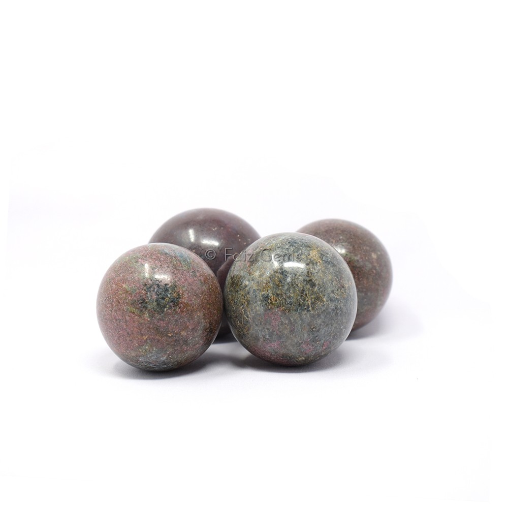 Ruby Kyanite Spheres