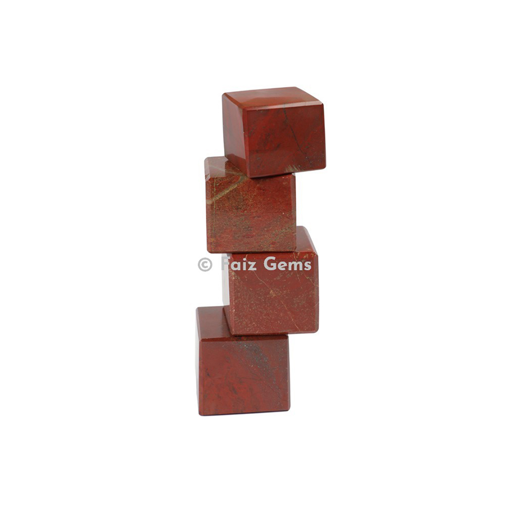 Red Jasper Gemstone Cubes