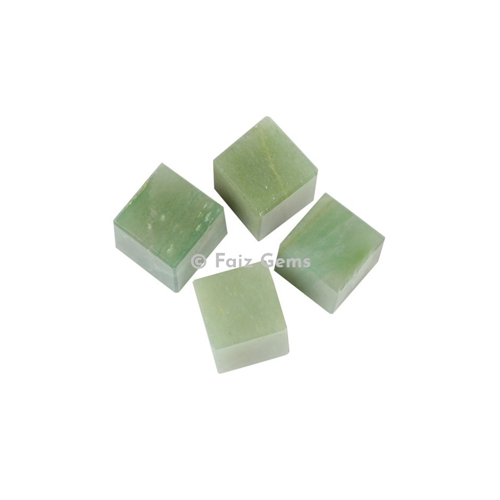 Green Aventurine Gemstone Cubes