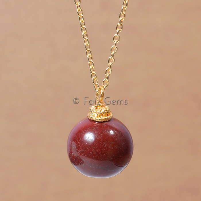 Red Jasper Ball Pendants