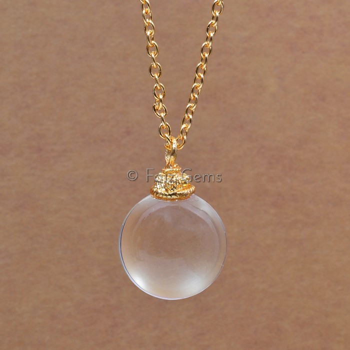 Clear Quartz Ball Pendants