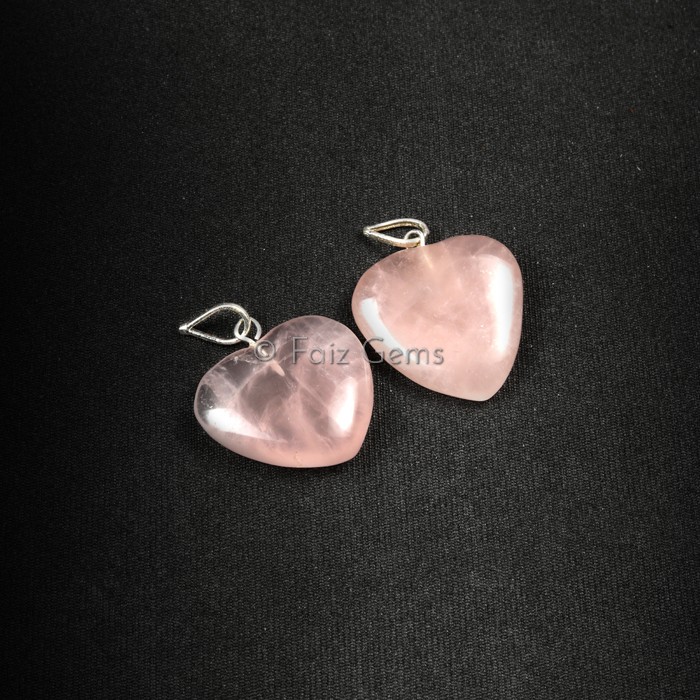 Rose Quartz Heart Shape Pendant